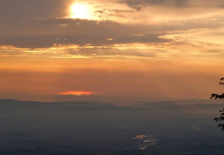 Sunset In Tirana. - a, wonderful, picture, of