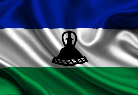 Lesotho - lesotho, flag, texture, satin