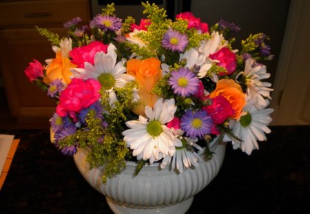 Sweet flowers - flowers, vase, love, red