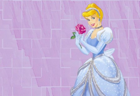 ~Princess Cinderella~ - blonde, Cinderella, animated, classic, movie, rose, princess, fairy tale, disney