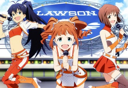 ~Idolmaster~ - girls, singing, microphones, anime, stage, performers, Idolmaster