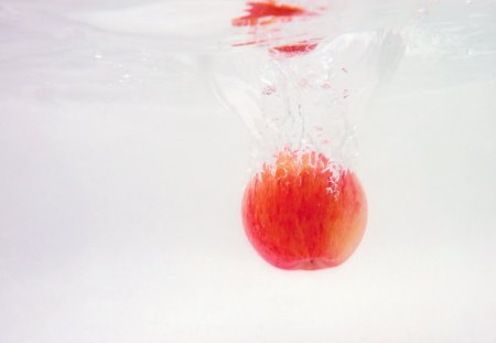 Falling .. - abstract, falling, photography, beautiful, water, apple, splash, fruit