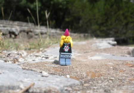 lego figure - joe, picture, lego, rocks