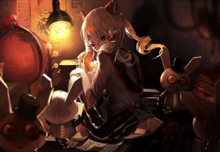 Pixiv Fantasia - girl, robot girl, light, robo, robot, pixiv fantasia, cant think of a fourth