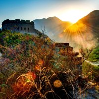 RAYS of LIGHT on GREAT WALL of CHINA