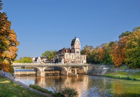 Czek Bridge - river, czek, bridge, view