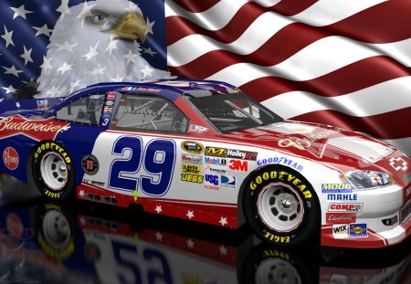 Kevin Harvick Patriotic - american, patriotic, race car, kevin harvick