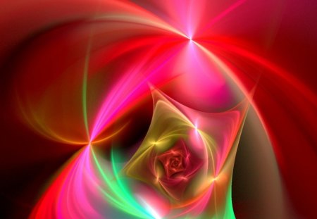 Crystal rose - crystal, colors, rose, 3d