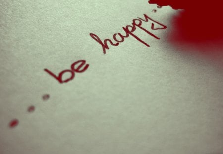 Be Happy .. - abstract, be happy, beautiful, photography, words, happy