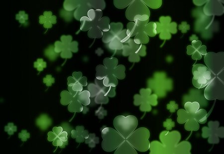 irish clovers - clovers, irish, green, wallpaper