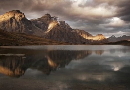 A touch of light - lakes, clouds, snow, landscapes