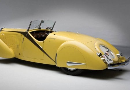 bugatti - garaje, bugatti, yellow, car