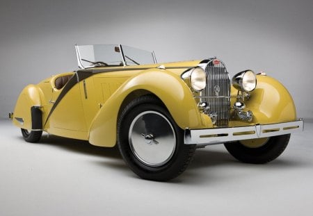 bugatti - bugatti, yellow, car, wheel