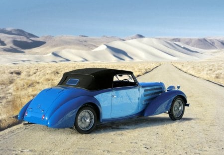 bugatti - fields, car, road, bugatti