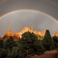 Rainbow over the mountains