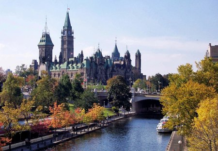 Ottawa, Canada - river, city, trees, building