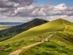 path in a pasture on the hills