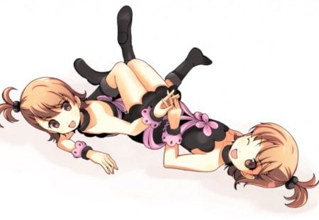 ~The Twins~ - futami mami, twins, anime, idolmaster, wink, sisters, futami ami, happy