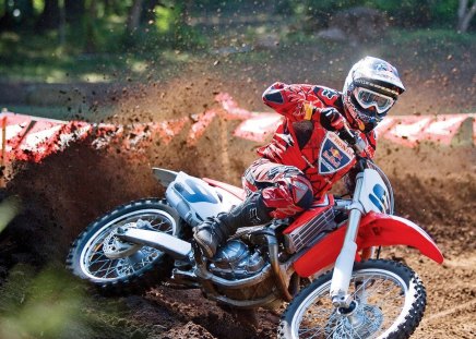 motorcycle - race, red, mud, off-road, motorcycle, yamaha