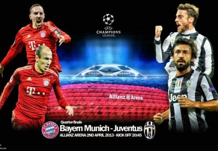 Bayern Munich - Juventus - robben, champions league, football, Bayern Munich, Juventus, wallpaper, pirlo