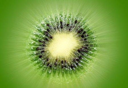 Kiwi - nature, abstract, kiwi, green, wallpaper, seeds, black, fruit