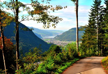 MOUNTAIN ROAD - wolfenschiessen, Switzerland, Landscape, Roads, mountains