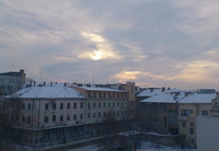 Snow in Ymabol - winter, yambol, bulgaria, snow