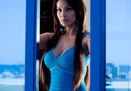 bipasha basu - actress, bipasha, basu look, blue