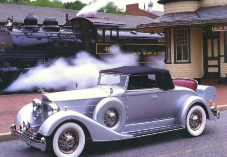 packard twelve coupe - car, road, coupe, convertible