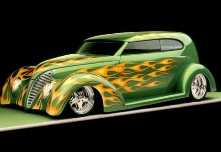 1939 Ford Sedan - ford, sedan, car, green