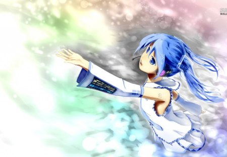 hatsune-miku - vocaloid, anime, girl, color, sky