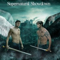 Supernatural dark angel and angel