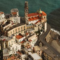 beautiful church in a seaside town