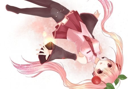 ~Sakura Miku~ - cherries, pretty, vocaloid, anime, sakura miku, pink