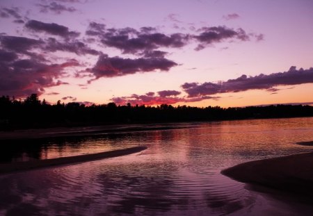 Last gasp of Summer - water, sleeping Bear Dunes, beach, photography, sand, sunset, purple, majasty, lake, sun