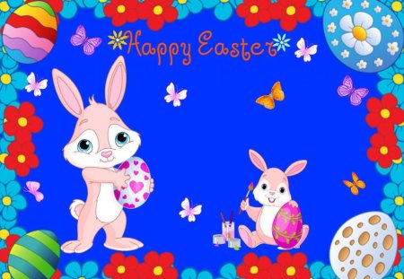 Easter Eggs - bunnies and easter, easter, eater bunnies, painting the easter eggs