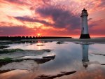 wonderful lighthouse at sunset