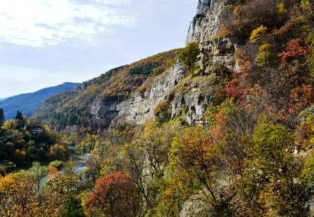 Autumn mountain - rocks, photo, photography, trees, nature, mountain, bulgaria, autumn