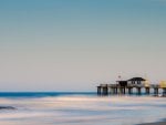 lovely pier over a misty sea