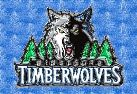 Glass Timber wolf - gimp glass effect, basketball, glass, minnesota timber wolves, wallpaper, minnesota