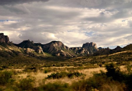 big bend national park, texas - field, fun, nature, clouds