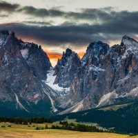 Snowy iron mountains