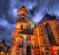 wonderful church in town hdr