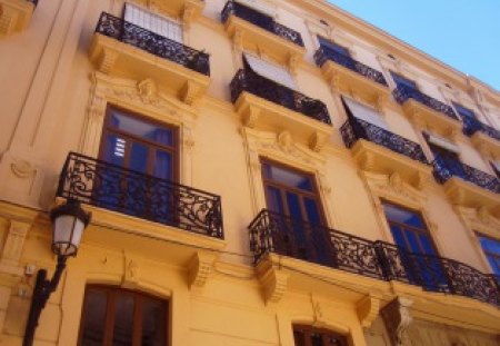 Valencia - balcones, beautiful, windows, houses, architecture, building