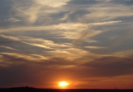 Cool Sunset - sky, sunset, dusk, clouds