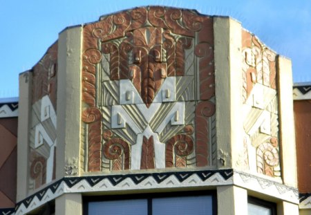 Art Deco 1 - facade, USA, photography, photo, architecture, wide screen, San Francisco, California, art deco