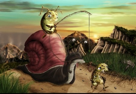 Terrible Trek - walking, creatures, snail, humour