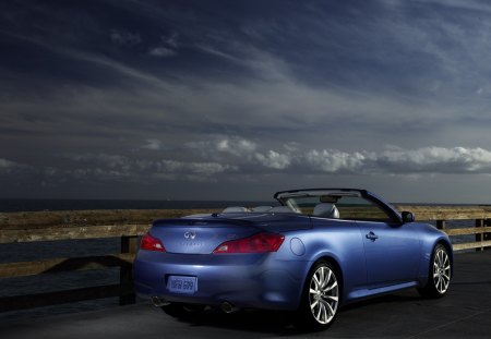 Infiniti G37S - blue, g 37s, cars, infiniti, road, concept