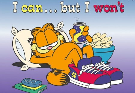 Garfield - lazy, garfield