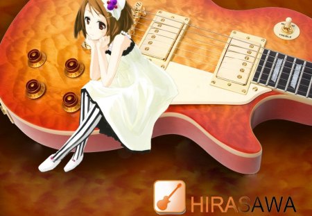 Yui - yui, guitar, k-on, anime, ritsu, music light club, mugi, mio